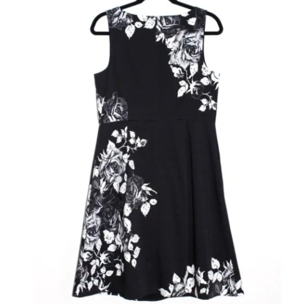 Talbots rsvp Floral Print Bateau Neck Dress